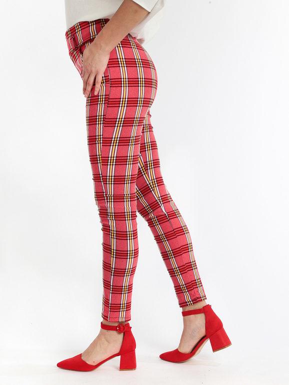 Solada Pantaloni leggings scozzesi Leggings donna Rosso taglia XXL