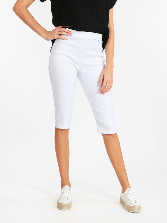 Solada Pantaloni pinocchietto elasticizzati da donna Pinocchietti donna Bianco taglia 4XL