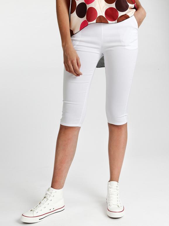 Solada Pantaloni pinocchietto leggeri Shorts donna Bianco taglia M