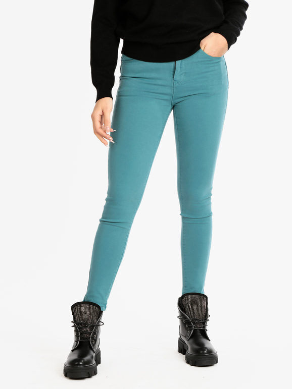 New Collection Pantaloni slim fit da donna Pantaloni Casual donna Blu taglia XS