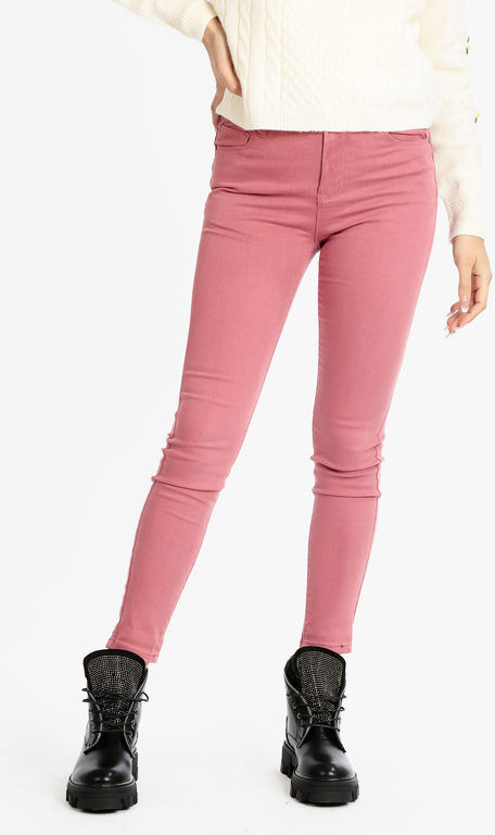 New Collection Pantaloni slim fit da donna Pantaloni Casual donna Rosa taglia L