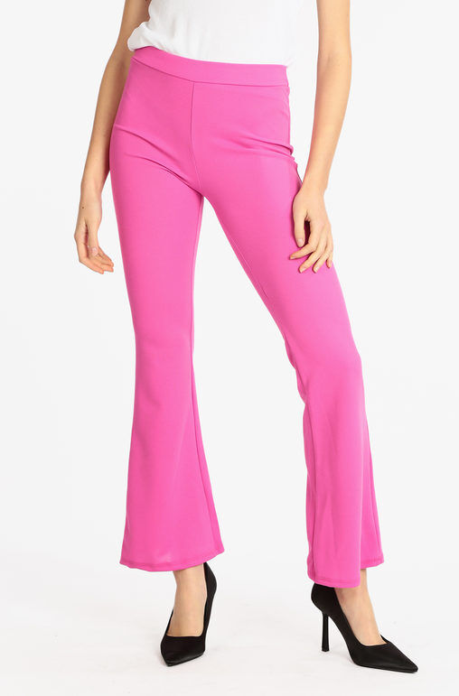 Fashion Station Pantaloni svasati donna Pantaloni Casual donna Fucsia taglia Unica