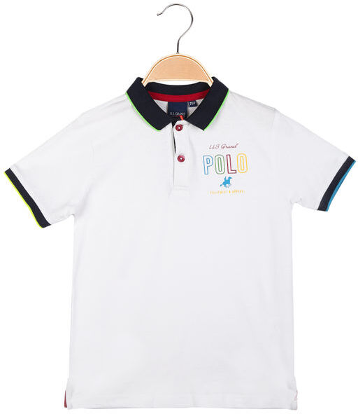 U.S. Grand Polo Polo da bambino colorata a maniche corte Polo Manica Corta bambino Bianco taglia 05