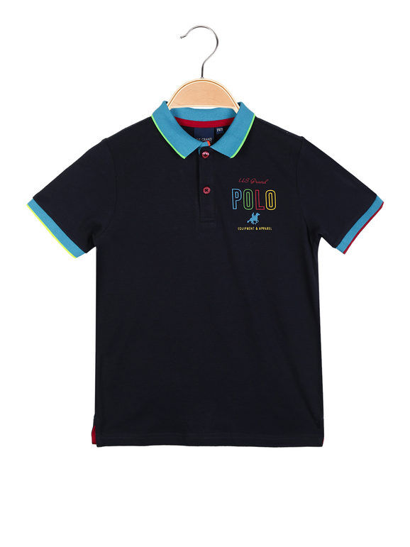 U.S. Grand Polo Polo da bambino colorata a maniche corte Polo Manica Corta bambino Blu taglia 05