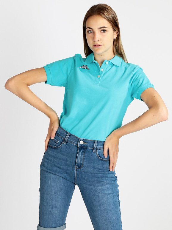 Kappa Polo donna a maniche corte in cotone Polo Manica Corta donna Blu taglia M