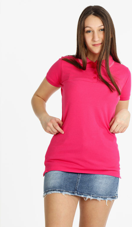 Be Board Polo donna in cotone manica corta Polo Manica Corta donna Fucsia taglia L