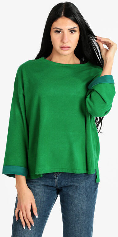 lois & pepe Pullover donna oversize Pullover donna Verde taglia S/M