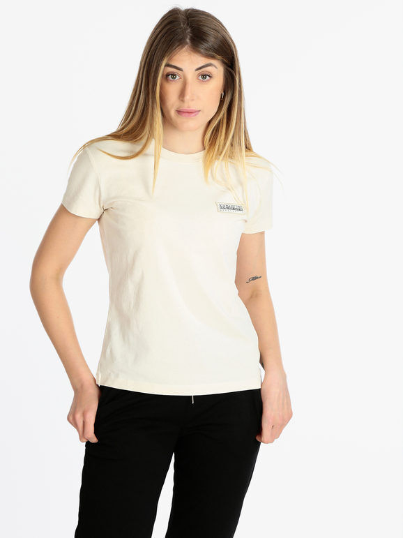 Napapijri S MORGEX W SS T-shirt donna manica corta T-Shirt Manica Corta donna Beige taglia M