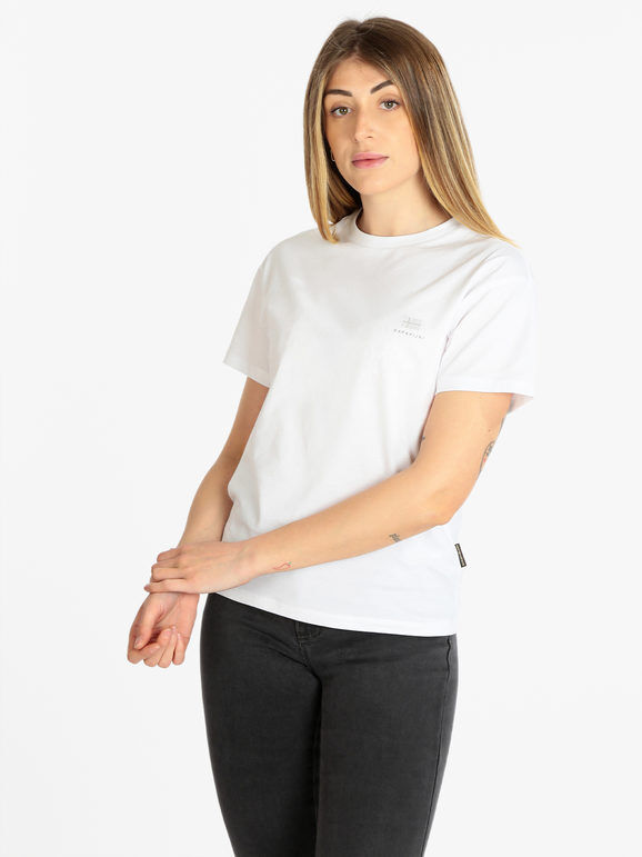 Napapijri S NINA T-shirt donna manica corta con logo T-Shirt Manica Corta donna Bianco taglia XL