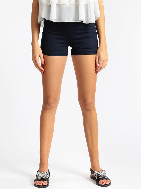 Frenetika Shorts di cotone a vita alta Shorts donna Blu taglia S