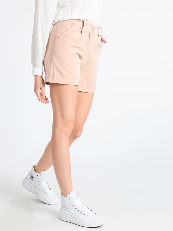 Frenetika Shorts donna a vita alta con risvolto Shorts donna Rosa taglia M