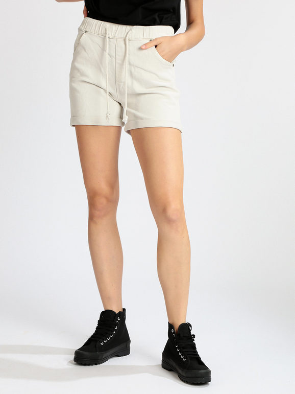 Smagli Shorts donna in cotone Shorts donna Beige taglia XS