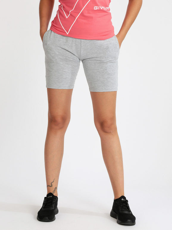 Givova Shorts donna in cotone Shorts donna Grigio taglia S