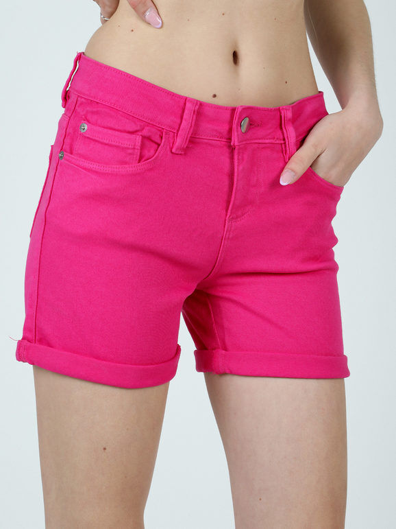 The People Rep Shorts donna in jeans Jeans Shorts donna Fucsia taglia 46