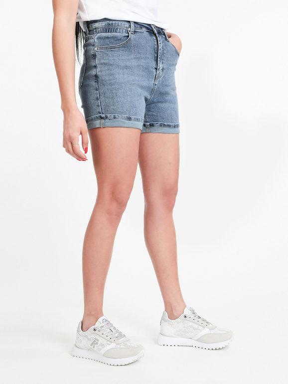 Miss Natalie Shorts in jeans a vita alta Shorts donna Jeans taglia XS