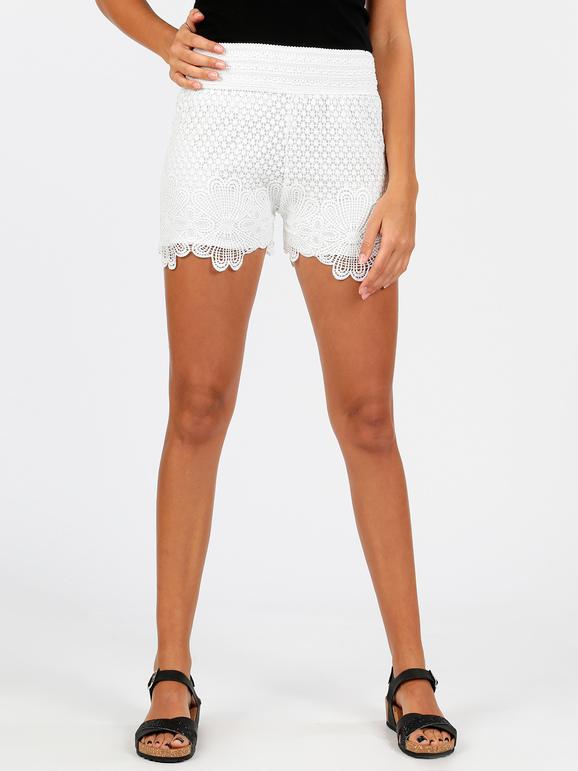 Solada Shorts in macramè Shorts donna Bianco taglia L/XL