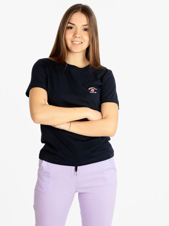 Polo Club T-shirt donna con logo T-Shirt Manica Corta donna Blu taglia XL