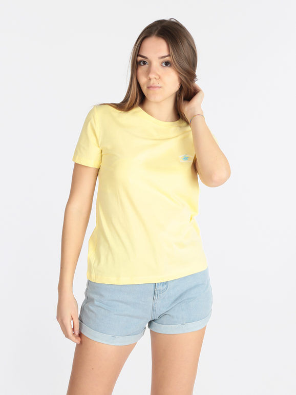 Polo Club T-shirt donna con logo T-Shirt Manica Corta donna Giallo taglia XXL