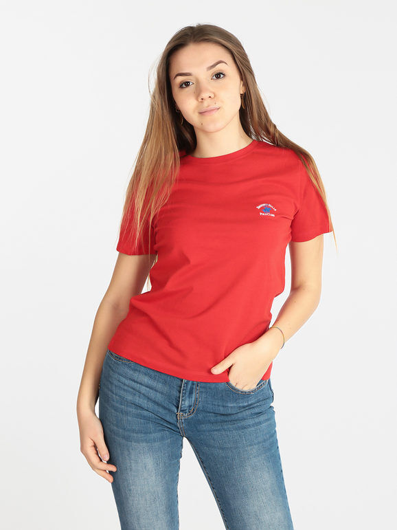 Polo Club T-shirt donna con logo T-Shirt Manica Corta donna Rosso taglia S