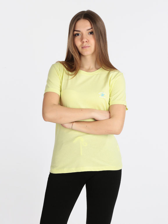 Polo Club T-shirt donna con logo T-Shirt Manica Corta donna Giallo taglia L