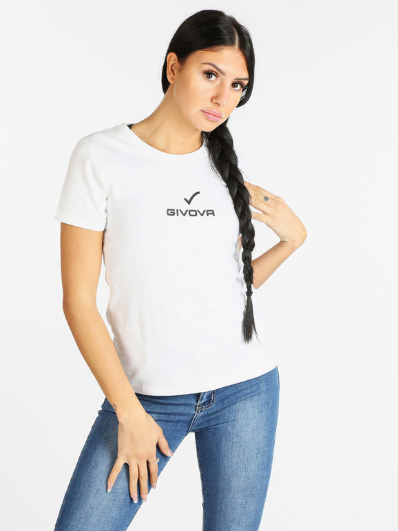 Givova T-shirt donna girocollo a manica corta T-Shirt Manica Corta donna Bianco taglia M