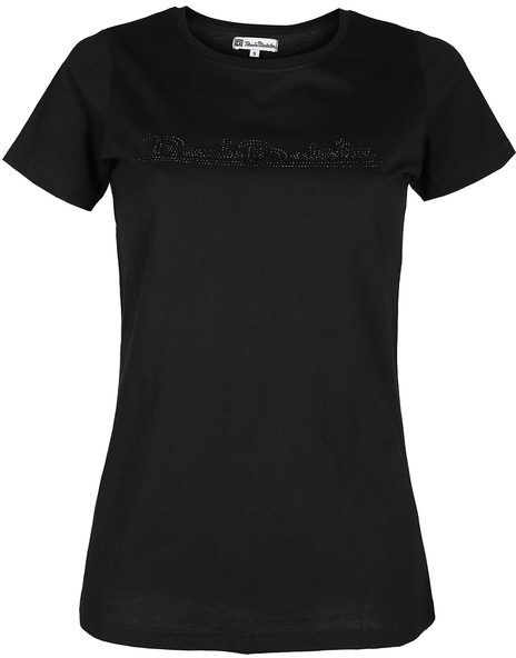 Renato Balestra T-shirt donna in cotone con strass T-Shirt Manica Corta donna Nero taglia S