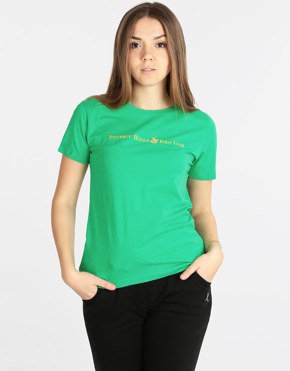 Polo Club T-shirt donna manica corta con scritta T-Shirt Manica Corta donna Verde taglia XL