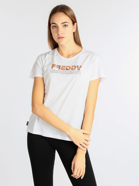 Freddy T-shirt donna manica corta T-Shirt Manica Corta donna Bianco taglia XL