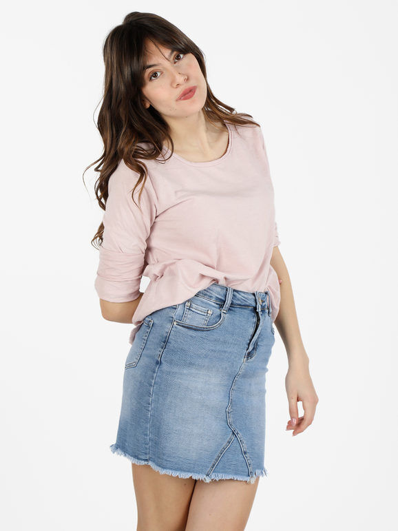 Solada T-shirt donna oversize a maniche lunghe T-Shirt Manica Lunga donna Rosa taglia Unica