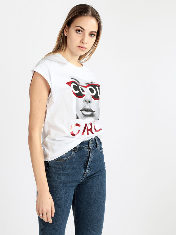 ootd T-shirt donna oversize con stampa T-Shirt Manica Corta donna Rosso taglia Unica