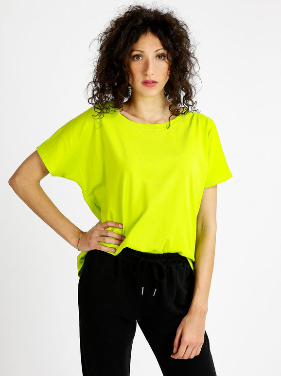 Solada T-shirt donna oversize T-Shirt Manica Corta donna Verde taglia Unica