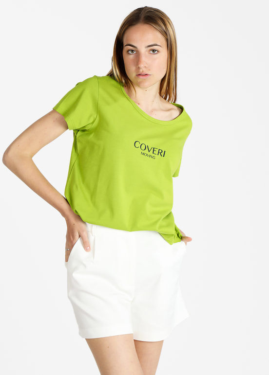 Coveri T-shirt manica corta donna con scritta T-Shirt Manica Corta donna Verde taglia L