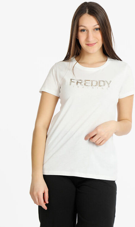 Freddy T-shirt manica corta donna con scritta T-Shirt Manica Corta donna Bianco taglia L