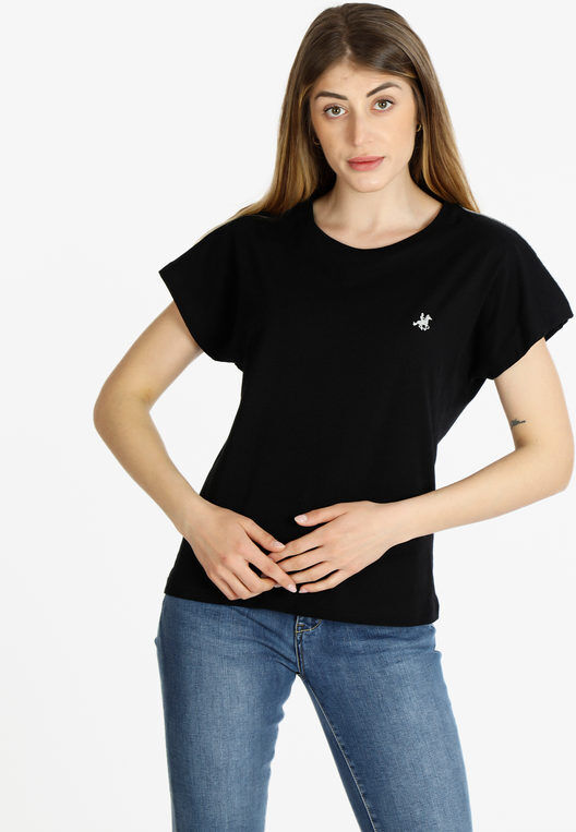 U.S. Grand Polo T-shirt manica corta donna in cotone T-Shirt Manica Corta donna Nero taglia M