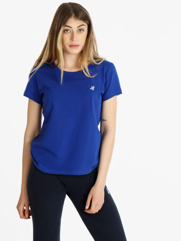 U.S. Grand Polo T-shirt manica corta donna monocolore T-Shirt Manica Corta donna Blu taglia L