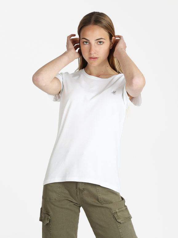 U.S. Grand Polo T-shirt manica corta donna monocolore T-Shirt Manica Corta donna Bianco taglia L