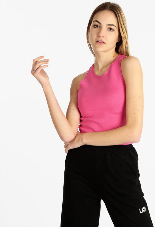 Solada Top cropped donna in maglia Tops donna Fucsia taglia Unica