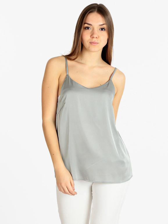 Sweet Top donna effetto seta Tops donna Grigio taglia XL