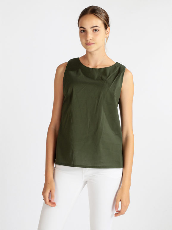 chic-3 Top donna in cotone Tops donna Verde taglia Unica