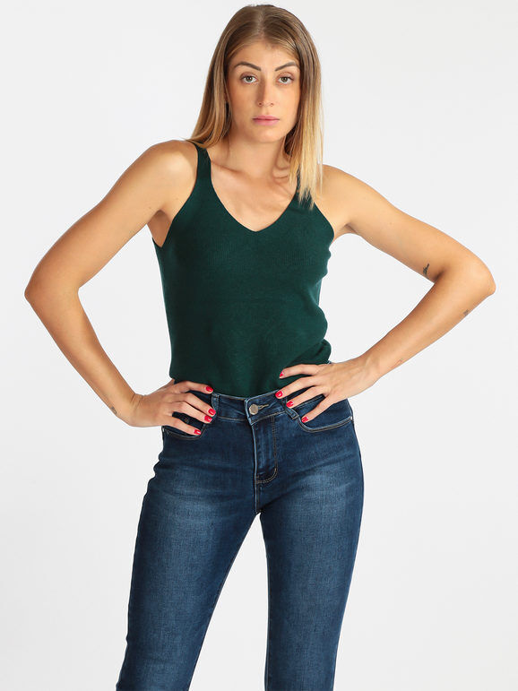 Louise Orop Top donna in maglia Tops donna Verde taglia S/M