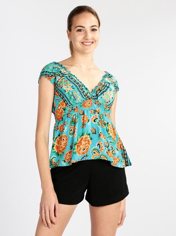 Positano Top donna senza maniche Tops donna Verde taglia M/L