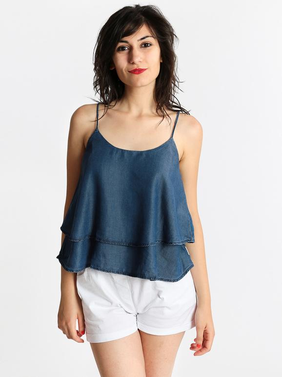 The People Rep Top effetto jeans Tops donna Jeans taglia L