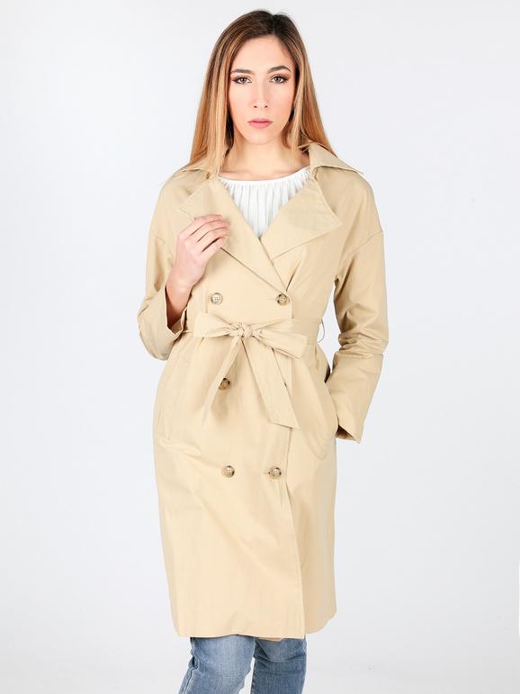 Solada Trench doppiopetto in cotone Trench donna Beige taglia XL