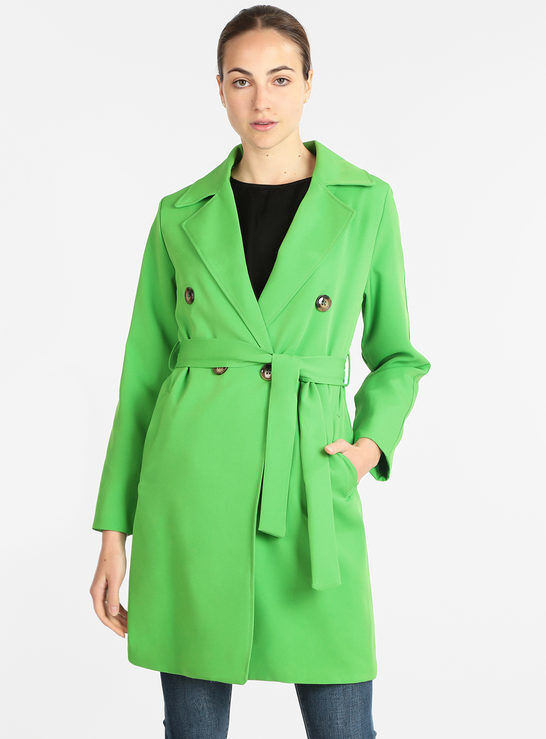 Solada Trench leggero donna con cintura Trench donna Verde taglia Unica