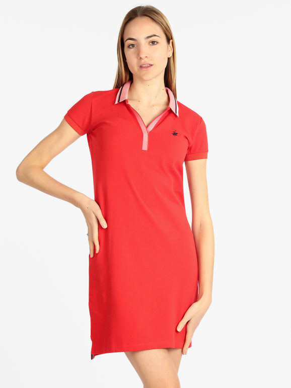 Polo Club Vestito donna manica corta Vestiti donna Rosso taglia XXL