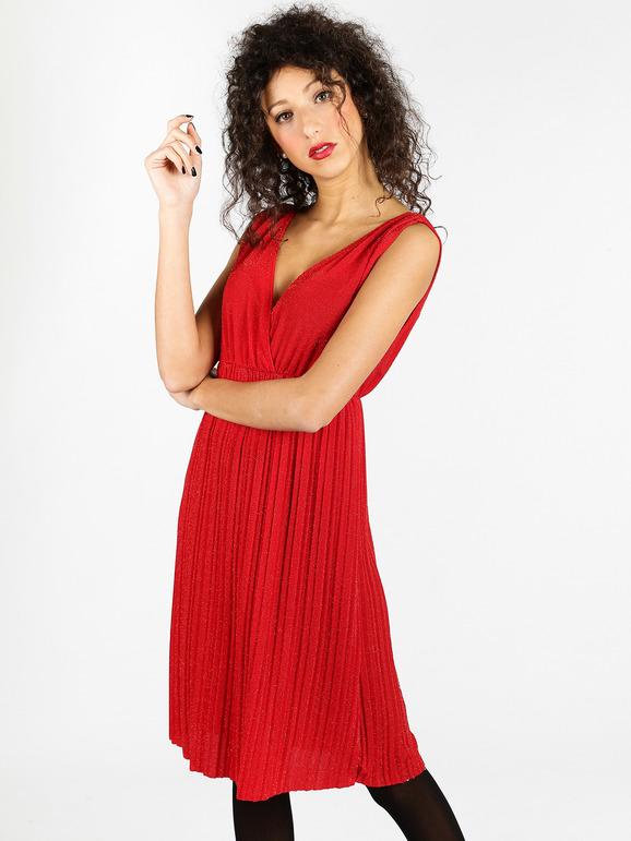 Solada Vestito elegante con scollo profondo Vestiti donna Rosso taglia Unica