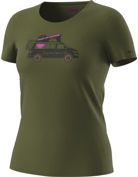 Dynafit Graphic - T-Shirt sport di montagna - donna Dark Green/Black/Pink I44 D38