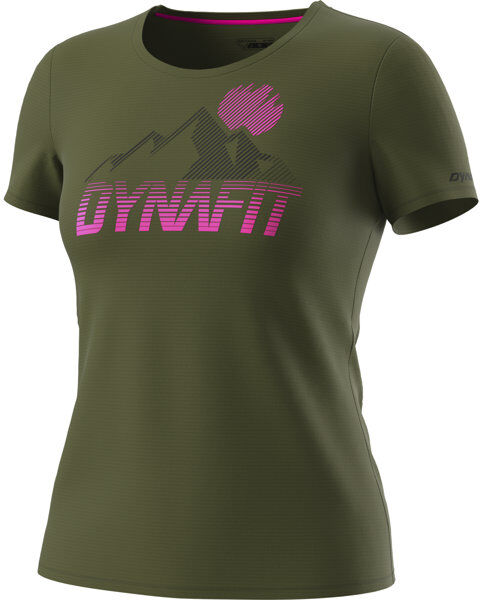 Dynafit Transalper Graphic S/S - T-shirt - donna Dark Green/Pink/Black XL