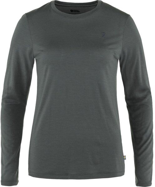 Fjällräven Abisko Wool LS W - maglia a manica lunga - donna Grey L