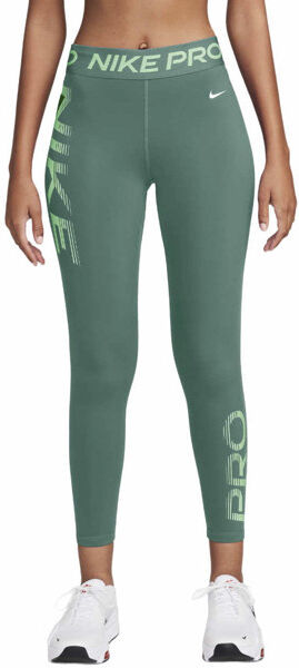 Nike Pro Mid Rise 7/8 Graphic W - pantaloni fitness - donna Green XS